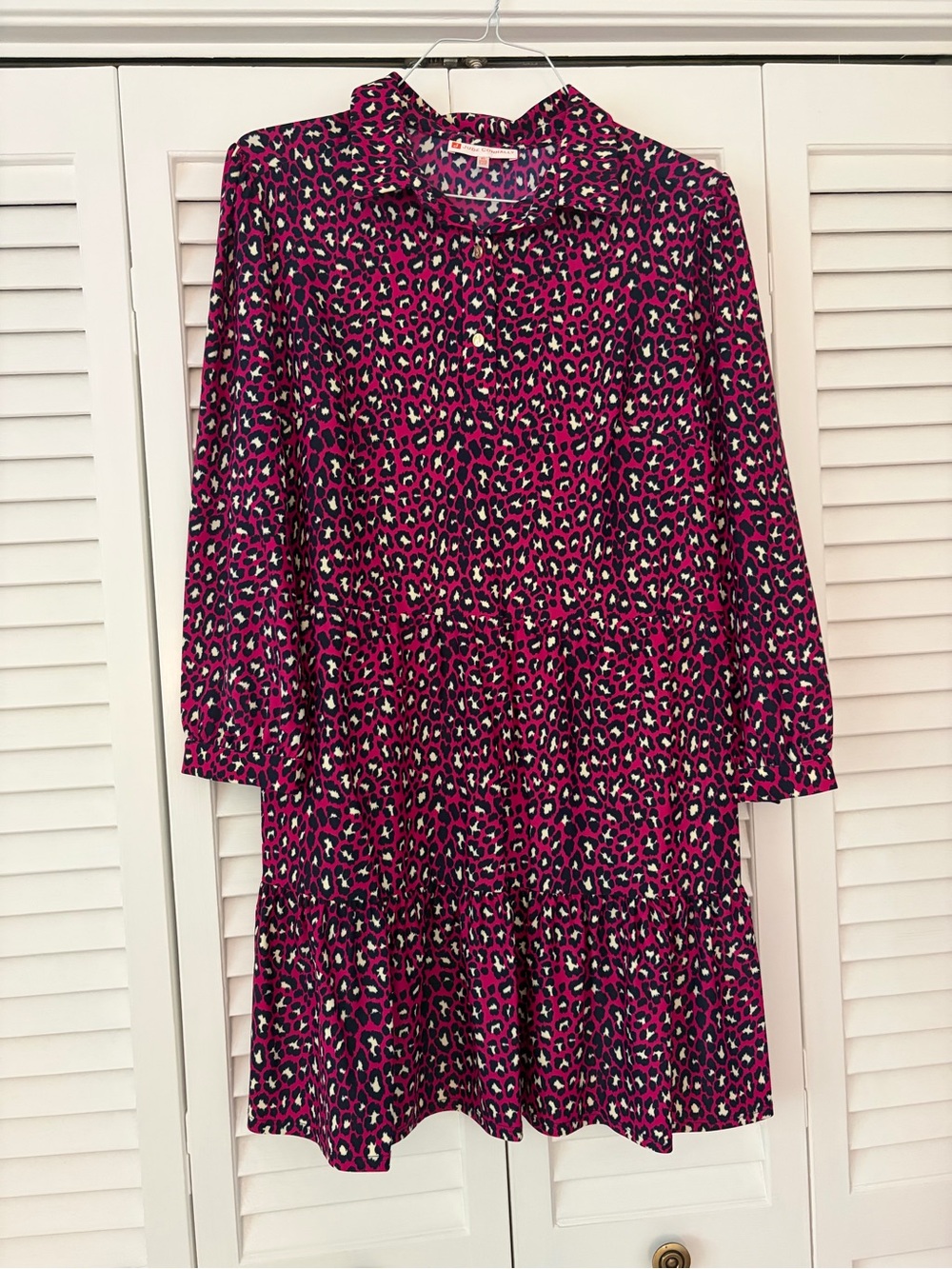 Jude Connally Pink Leopard Print Mini Dress